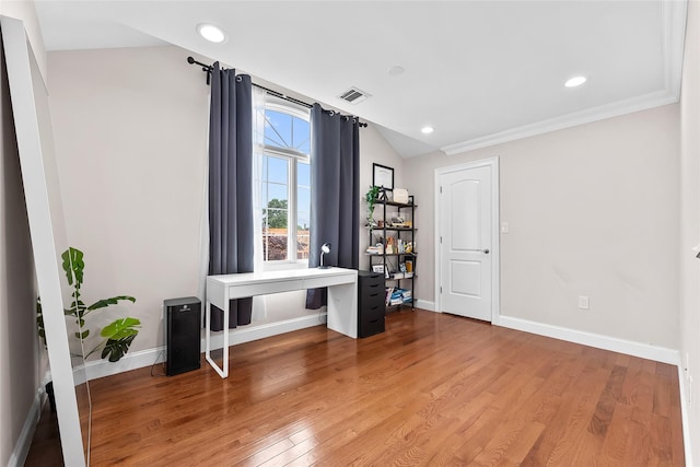 5 Vera Ave, Plainview, NY 11803 - office space with lofted ceiling, wood finished floors, and recessed lighting
