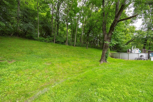 20 Honeymoon Ln, Poughkeepsie, NY 12603 - view of grassy yard with an outdoor pool