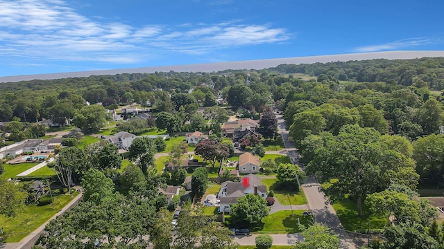 15 Roosevelt Blvd, East Patchogue, NY 11772 - aerial view of residential area featuring a heavily wooded area