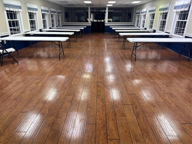 15 Roosevelt Blvd, East Patchogue, NY 11772 - miscellaneous room featuring hardwood / wood-style floors and a paneled ceiling