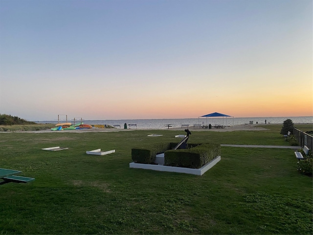 15 Roosevelt Blvd, East Patchogue, NY 11772 - view of property's community featuring a water view and a lawn
