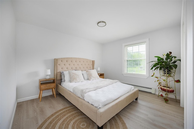 47 Clay Hill Rd, Tivoli, NY 12583 - bedroom featuring a baseboard radiator and light wood finished floors