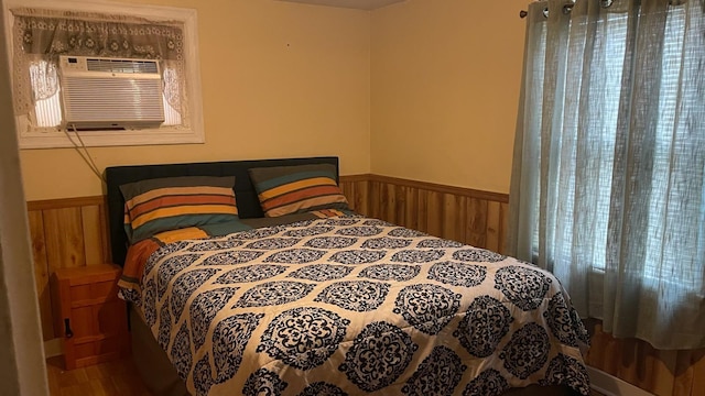 31 N Wayne Ave, West Haverstraw, NY 10993 - bedroom with a wainscoted wall and wood walls