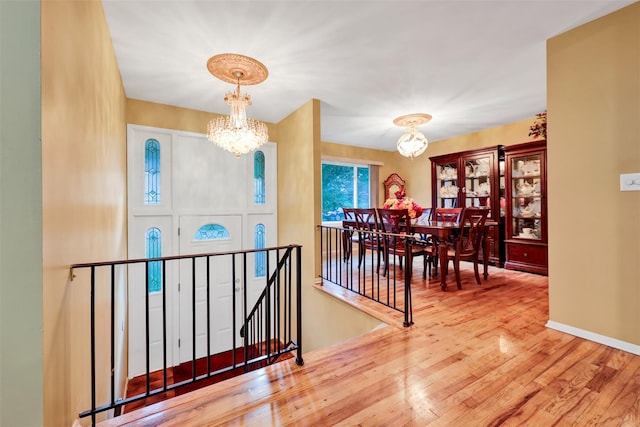5 Medford Pl, Nanuet, NY 10954 - dining space featuring a chandelier and wood finished floors