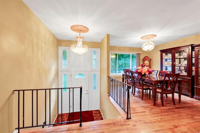 5 Medford Pl, Nanuet, NY 10954 - foyer entrance featuring a chandelier and wood finished floors