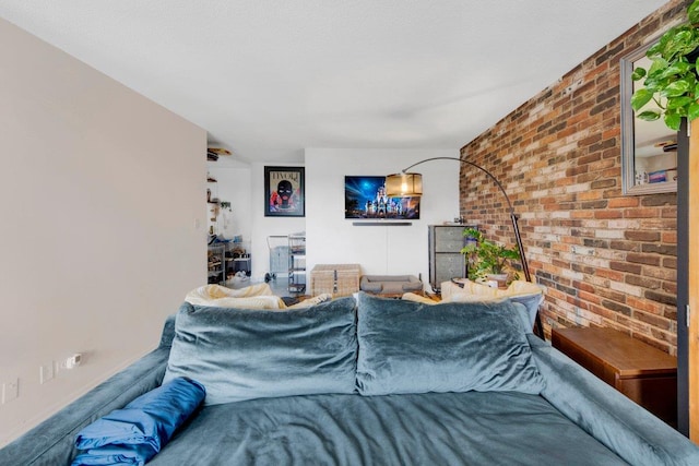 290 W 232nd St Unit 8E, Bronx, NY 10463 - living room with brick wall