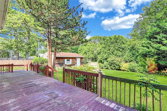89 Circuit Rd, Bellport, NY 11713 - wooden terrace featuring an outdoor structure