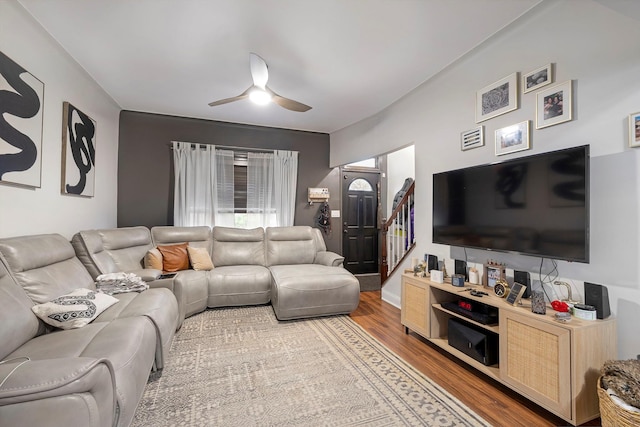 3046 Coddington Ave, Bronx, NY 10461 - living room with ceiling fan and wood finished floors