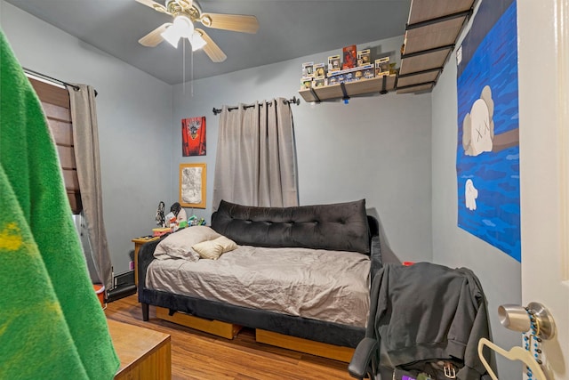 3046 Coddington Ave, Bronx, NY 10461 - bedroom featuring wood finished floors and ceiling fan