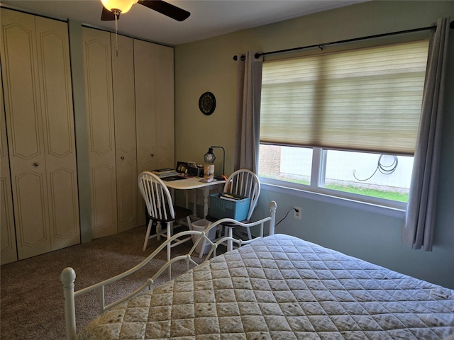 311 Woodbridge Dr Unit 311-C, Ridge, NY 11961 - bedroom with carpet and a ceiling fan