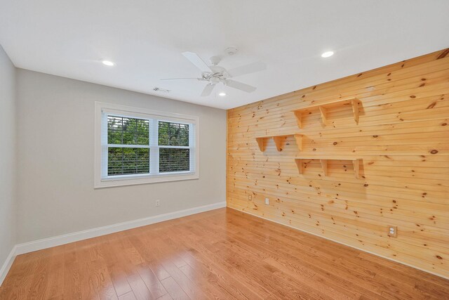 86 Erik Dr, East Setauket, NY 11733 - spare room with light wood-type flooring, recessed lighting, and ceiling fan