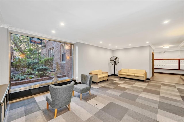 9707 4th Ave Unit 3R, Brooklyn, NY 11209 - community lobby featuring recessed lighting and ornamental molding