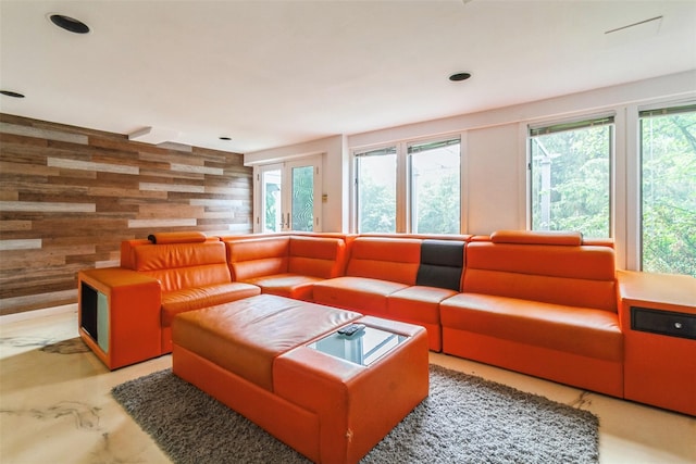 140 Old Farm Rd S, Pleasantville, NY 10570 - living room with wood walls