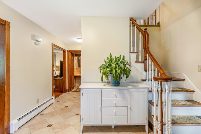 113 Pine St, Port Jefferson Station, NY 11776 - stairway featuring baseboard heating