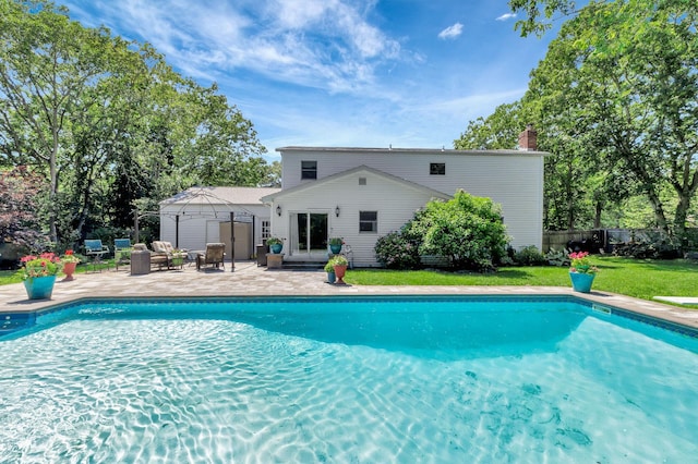 113 Pine St, Port Jefferson Station, NY 11776 - view of pool with a patio area and an outdoor living space