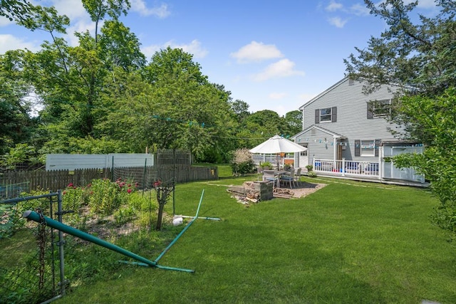 4 Cooks Ln, Westhampton, NY 11977 - fenced backyard with a patio