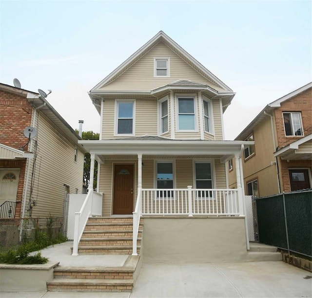 111-17 157th St, Jamaica, NY 11433 - view of front of property featuring covered porch