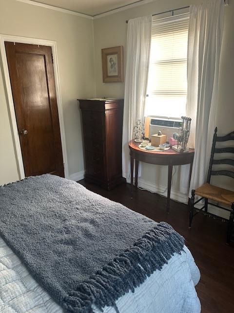 240 Alpine Pl Unit 2A, Eastchester, NY 10707 - bedroom featuring crown molding and wood finished floors