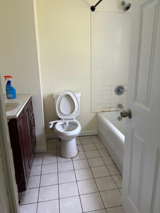 270 N Highland Ave, Pearl River, NY 10965 - full bathroom with tile patterned floors, vanity, and shower / tub combination