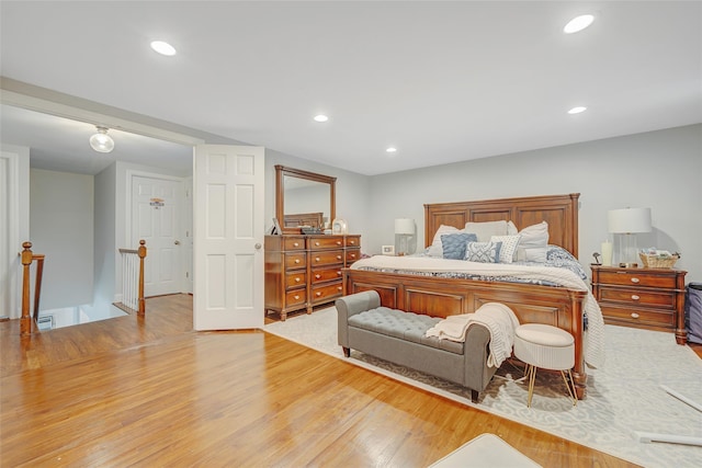 5 Fox Rd, Middle Island, NY 11953 - bedroom featuring wood finished floors and recessed lighting
