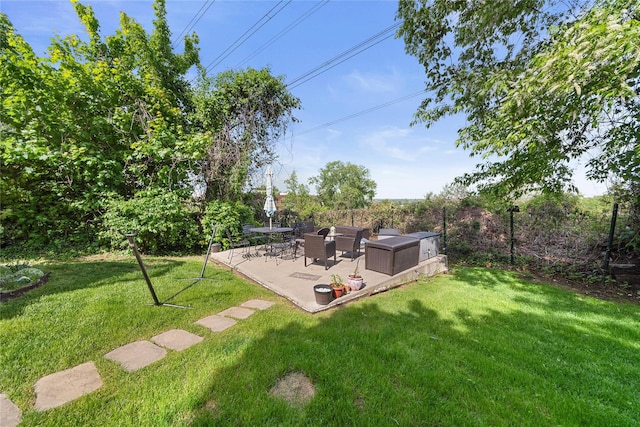 313 Concord Rd, Yonkers, NY 10710 - view of green lawn with a patio area
