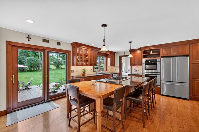 19 Ridgeview Ter, Goshen, NY 10924 - dining area with light wood-style flooring and recessed lighting