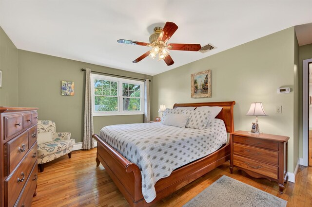 19 Ridgeview Ter, Goshen, NY 10924 - bedroom with light wood-style floors and ceiling fan