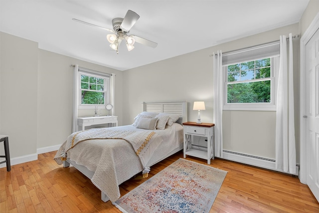 19 Ridgeview Ter, Goshen, NY 10924 - bedroom with light wood-type flooring and ceiling fan