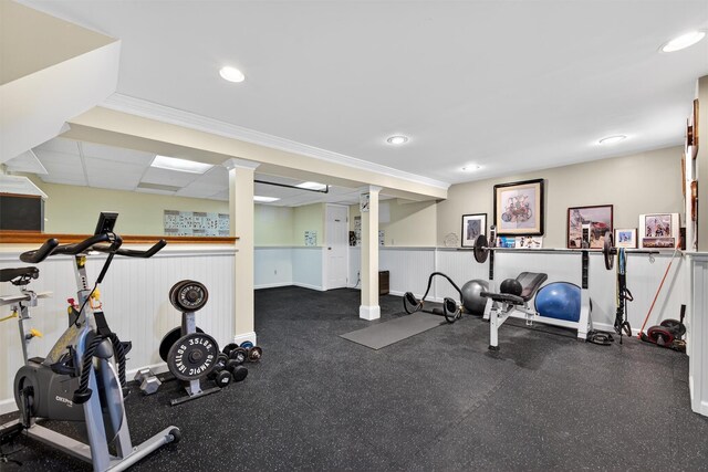 19 Ridgeview Ter, Goshen, NY 10924 - exercise area featuring recessed lighting