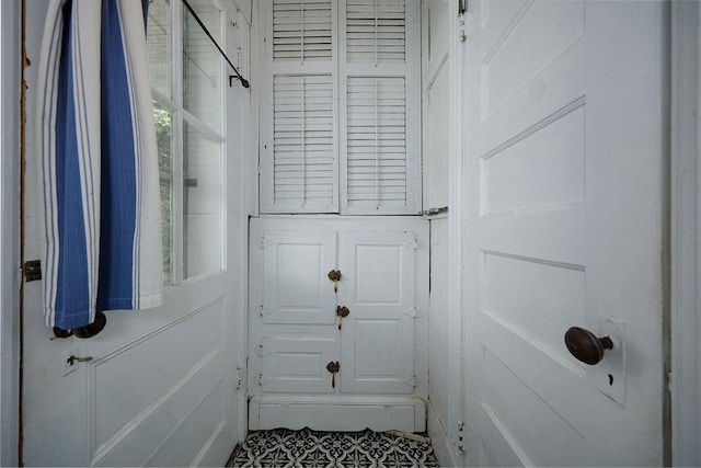 111 S Hamilton St, Poughkeepsie, NY 12601 - doorway to outside with tile patterned floors