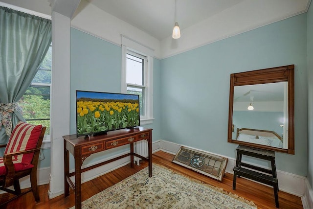 111 S Hamilton St, Poughkeepsie, NY 12601 - living area featuring wood finished floors and baseboards