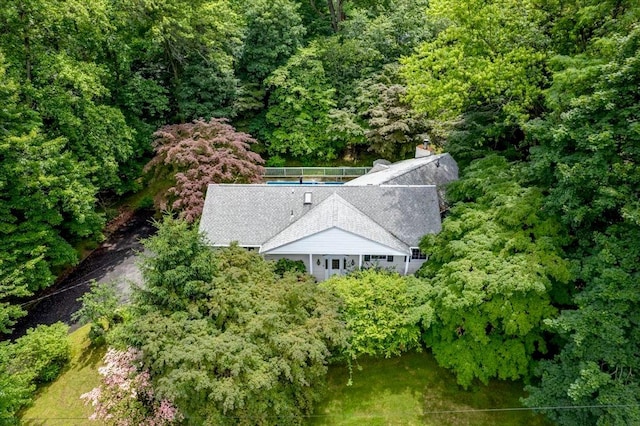 205 Radcliff Dr, Nyack, NY 10960 - aerial view of property and surrounding area with a heavily wooded area