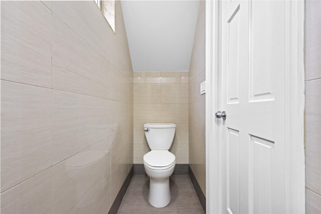205-06 26th Ave, Bayside, NY 11360 - bathroom with toilet and lofted ceiling