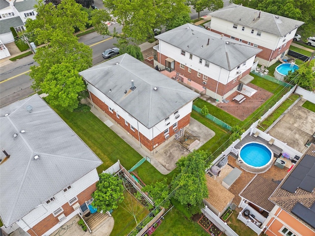 205-06 26th Ave, Bayside, NY 11360 - aerial perspective of suburban area with a pool area
