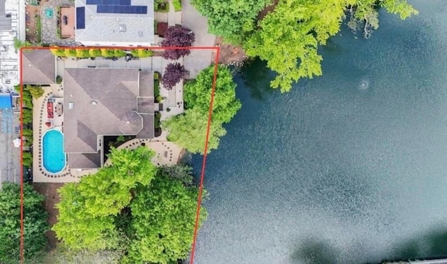 66 Normalee Rd, Staten Island, NY 10305 - aerial view of property's location with property parcel outlined and a large body of water