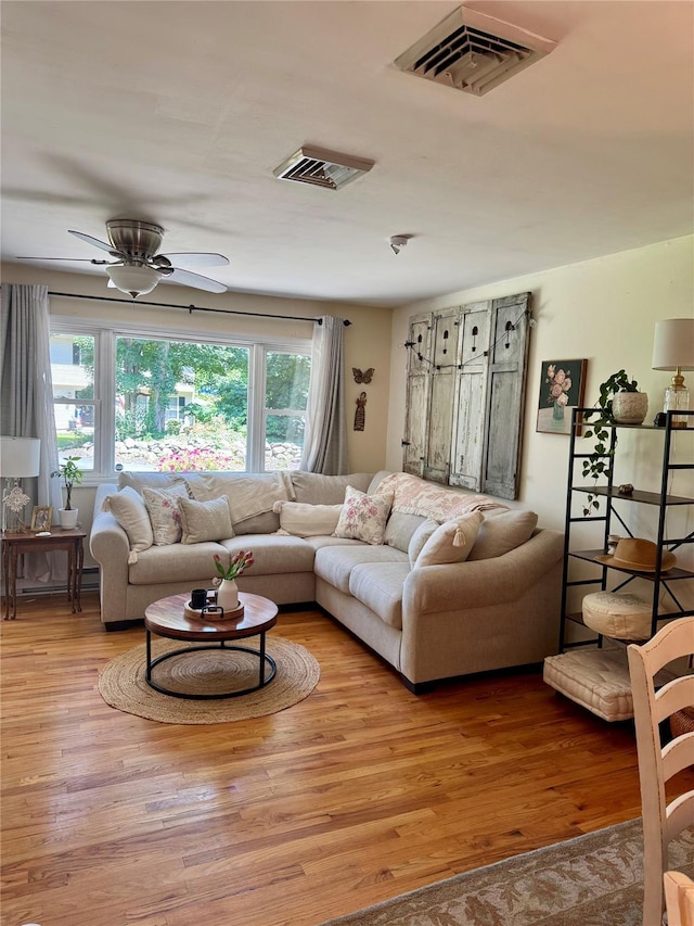 18 Division St, Cornwall, NY 12518 - living area featuring wood finished floors and a ceiling fan