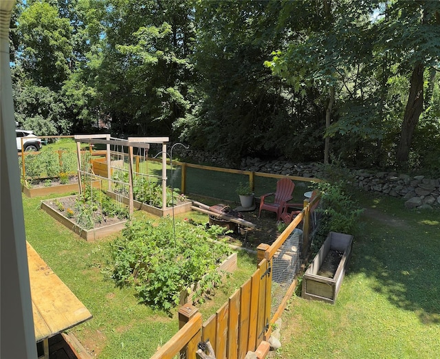 18 Division St, Cornwall, NY 12518 - view of green lawn with a vegetable garden