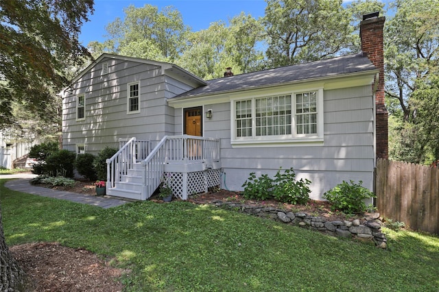 1 Orchard Dr, South Salem, NY 10590 - split level home with a chimney