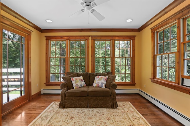 1 Orchard Dr, South Salem, NY 10590 - sunroom / solarium with a baseboard radiator and wood finished floors