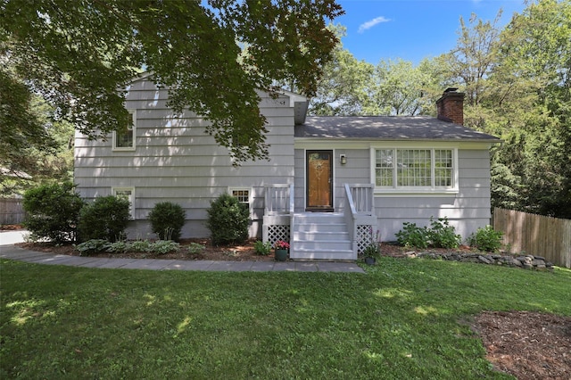 1 Orchard Dr, South Salem, NY 10590 - split level home featuring a chimney