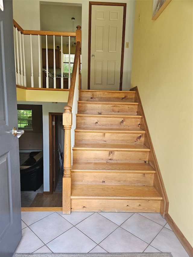 215 Sycamore Dr, New Windsor, NY 12553 - stairs featuring tile patterned flooring