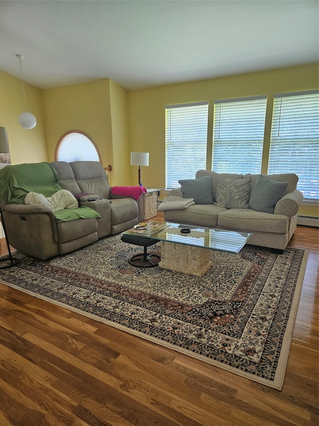 215 Sycamore Dr, New Windsor, NY 12553 - living room with wood finished floors and baseboard heating
