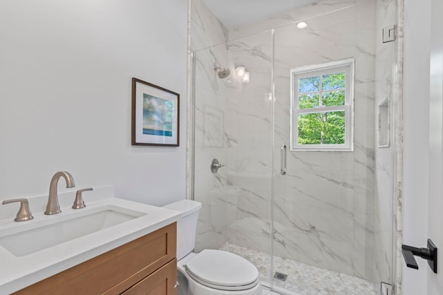 30 Middleville Rd, Northport, NY 11768 - full bathroom with a marble finish shower and vanity