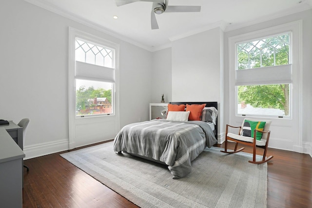 15 Calton Ln, New Rochelle, NY 10804 - bedroom featuring crown molding, wood finished floors, ceiling fan, and recessed lighting