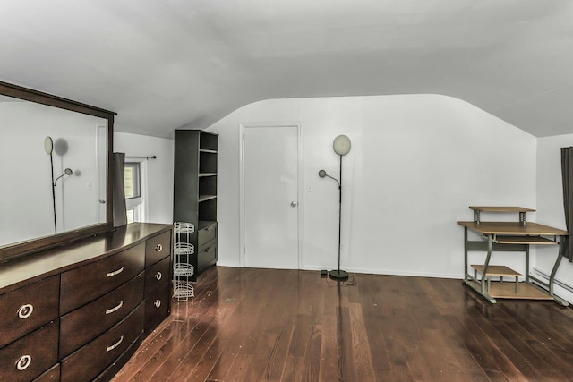 117 Glenwood Rd, Glenwood Landing, NY 11547 - additional living space featuring vaulted ceiling and dark wood-style flooring