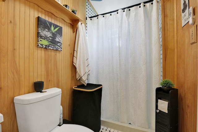 7 Brodie Rd # 17, Hopewell Junction, NY 12533 - full bathroom featuring wooden walls and curtained shower