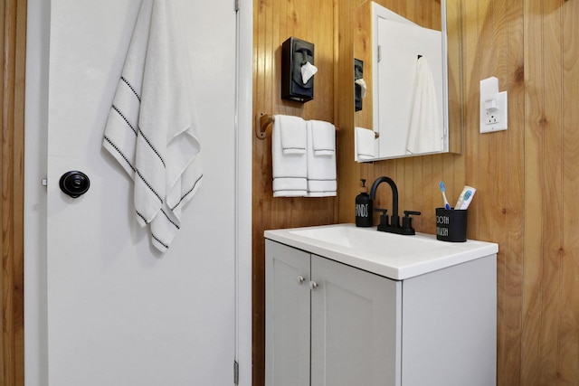 7 Brodie Rd # 17, Hopewell Junction, NY 12533 - bathroom featuring vanity and wood walls