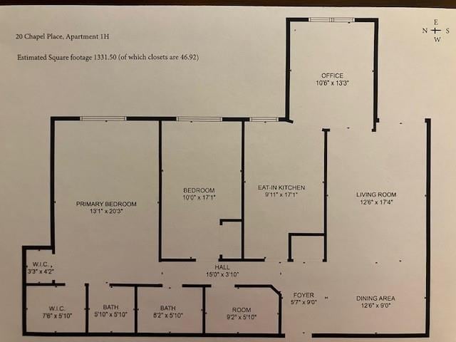 20 Chapel Pl Unit 1H, Great Neck, NY 11021 - view of floor plan / room layout