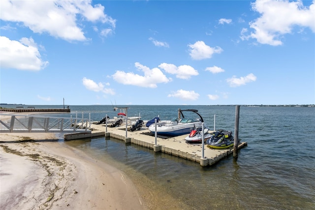580 Dune Rd Unit 5, Westhampton, NY 11978 - dock area featuring a water view