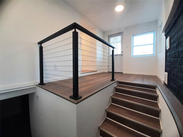 8 Poplar St, Poughkeepsie, NY 12601 - stairs with wood finished floors